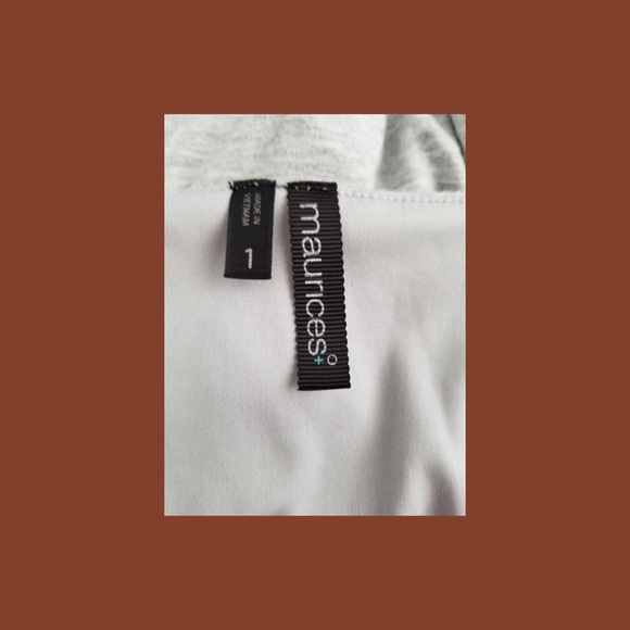 Maurices Light Gray Sleeveless Softest Rayon Draped Tunic Top - Picture 5 of 6